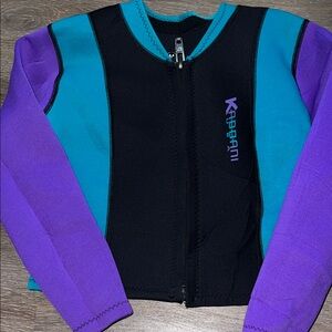 Kids Wetsuit Jacket - Black, Purple, and Blue M GUC